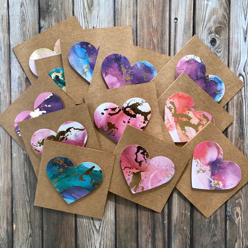 Valentine’s Day Mini Cards - Heart Mini Note Cards with Envelopes - Small Cards for Gifts, Classroom Valentines, or Galentines Day 画像 5