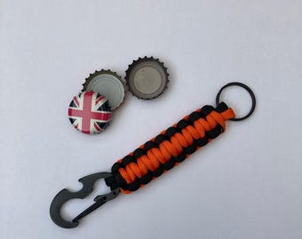 Paracord keyring with bottle-opener, keychain, lanyard