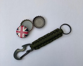 Paracord Keyring with bottle opener, keychain, lanyard