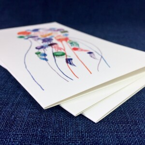 Colourful Jellyfish Greeting Card / Many Mini Jelly / Marine Invertebrates / Marine Life / Stationary image 4