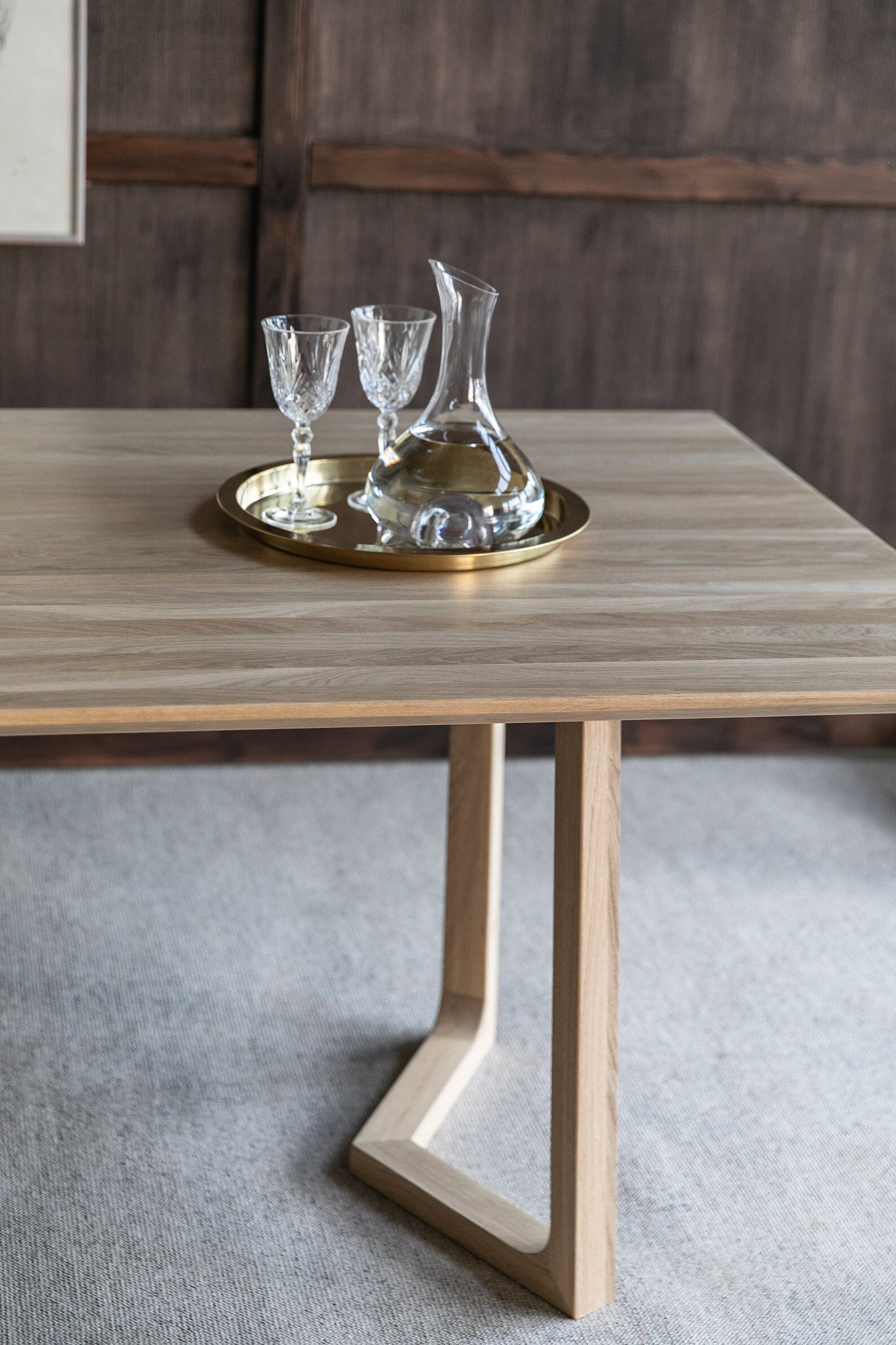 Oak Dining Table Modern Kitchen Table Breakfast Table - Etsy