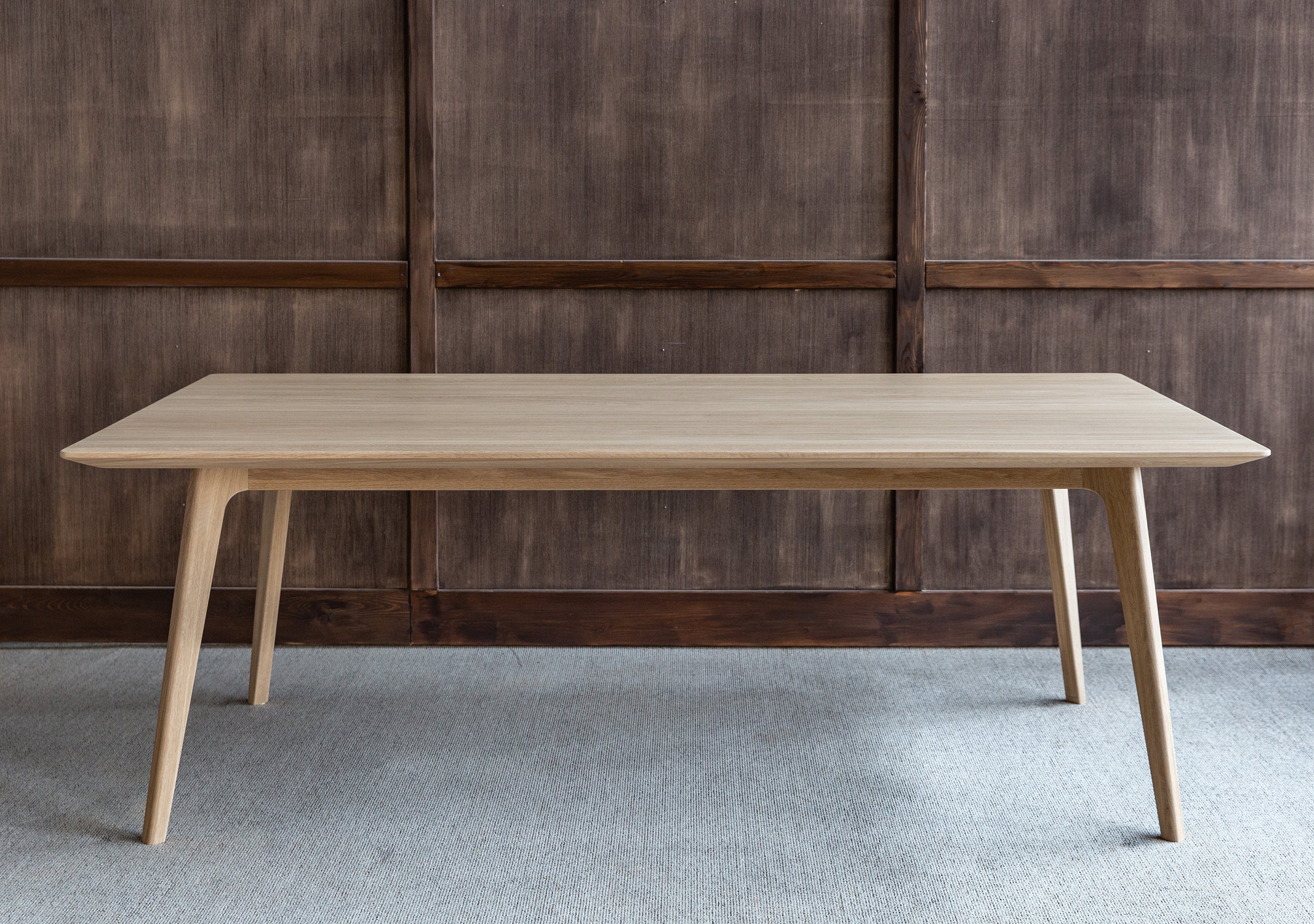 Wood Dining Table Modern Kitchen Table Etsy