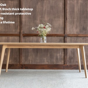 Esstisch aus Holz, moderner Küchentisch, Esstisch aus Eiche