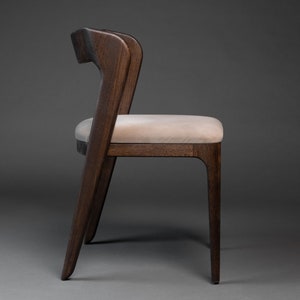 Modern Wooden Dining Chairs, Fabric Oak Dining Room Chairs