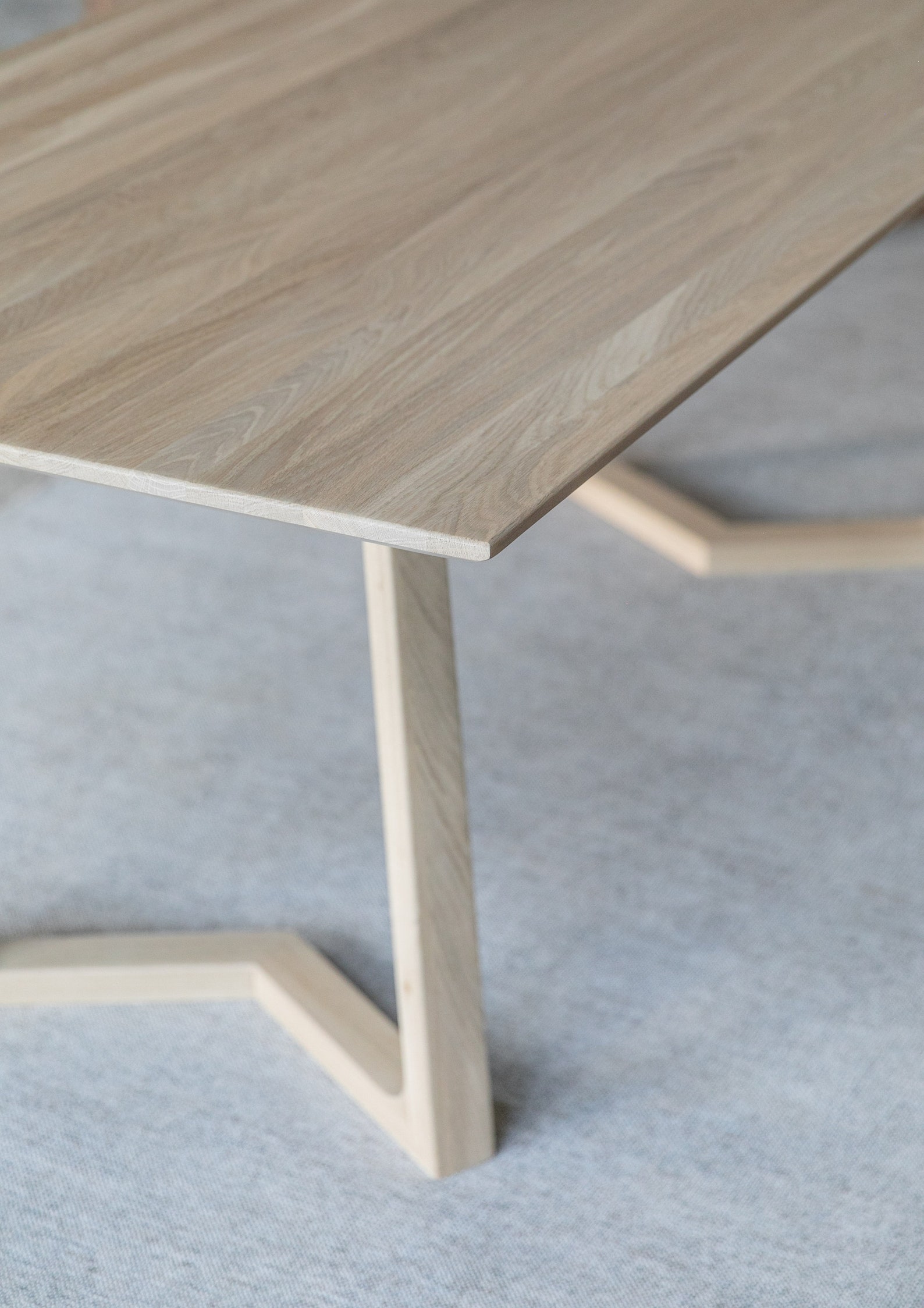 Oak Dining Table Modern Kitchen Table Breakfast Table | Etsy