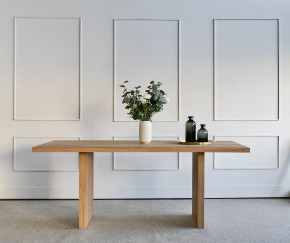 Rectangular Dining Table Minimalist Kitchen Table Oak Dining