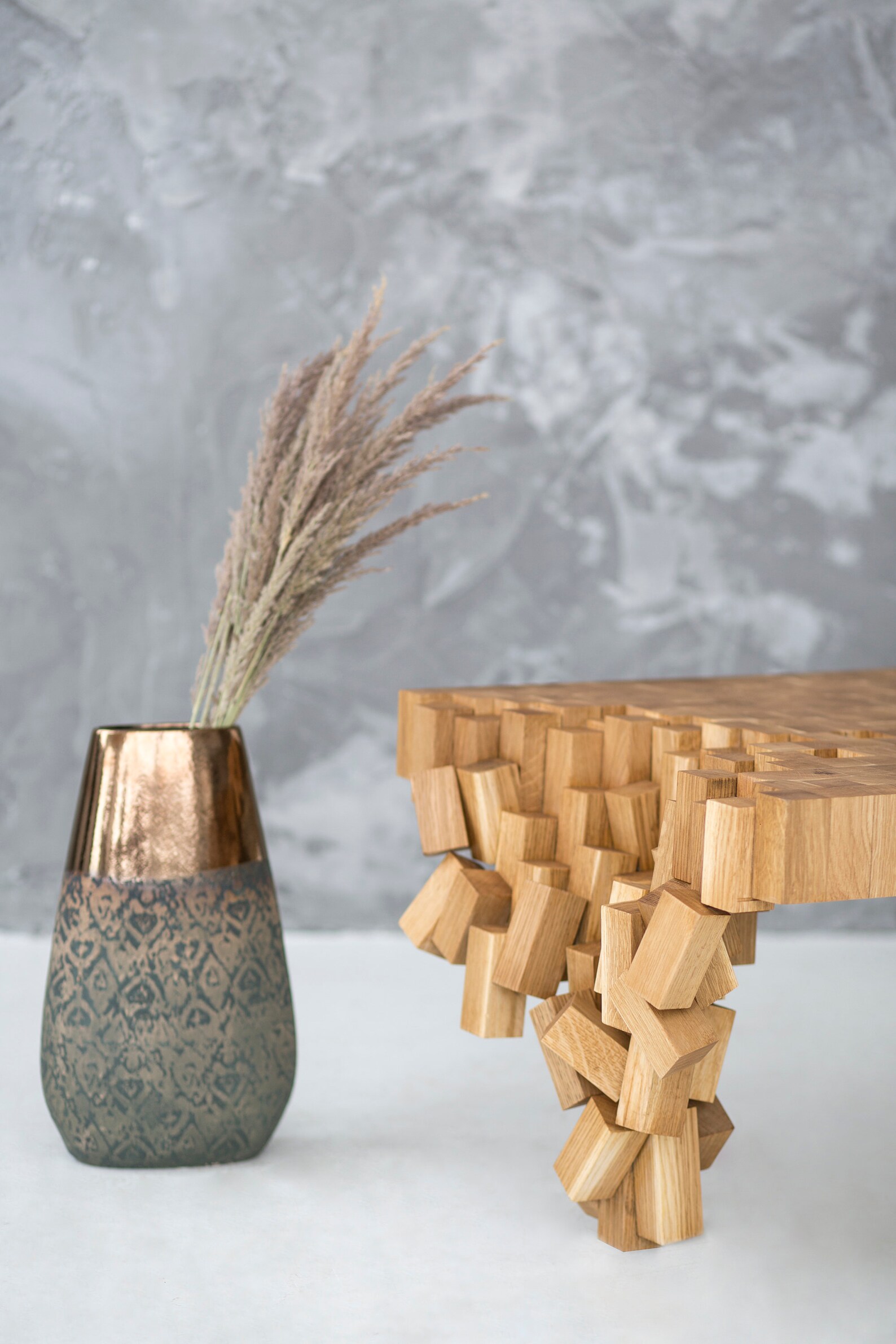 Wood Coffee Table Unique Coffee Table From Solid Oak - Etsy