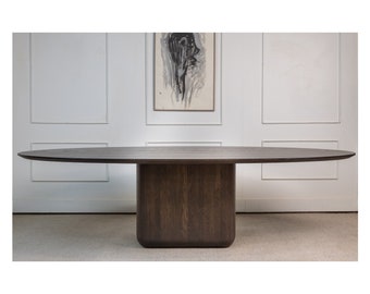 Pedestal Oval Dining Table, Large Modern Kitchen Table