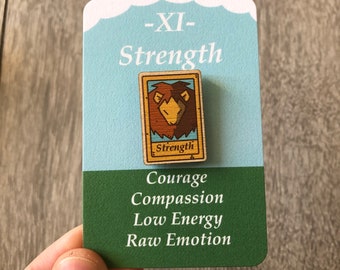 Strength Tarot Card Pin