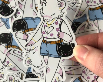 Pretty Lady Rat Sticker