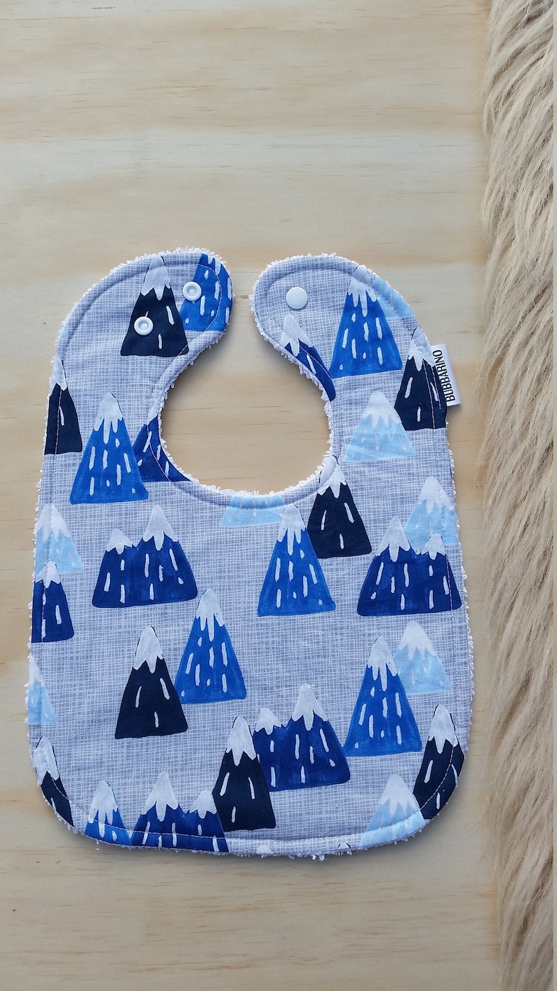 Drool bibs and Baby Feeding bibs. Classic bib Dribble bibs Mountains Baby bibs