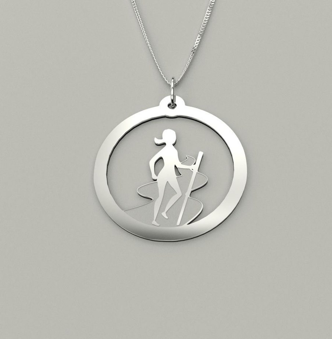 Hiking Trail Adventure Necklace in Sterling Silver by Etsy