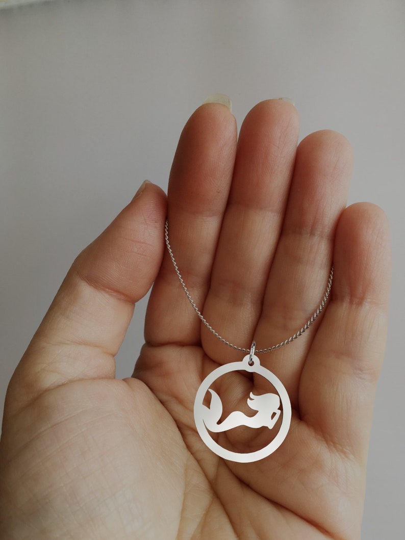 Mermaid available in 925 Sterling Silver 18 Karat Gold Plated or Silver Plated Necklace by JoyfulSilver