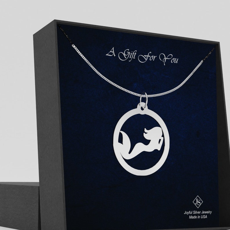 Mermaid available in 925 Sterling Silver 18 Karat Gold Plated or Silver Plated Necklace by JoyfulSilver