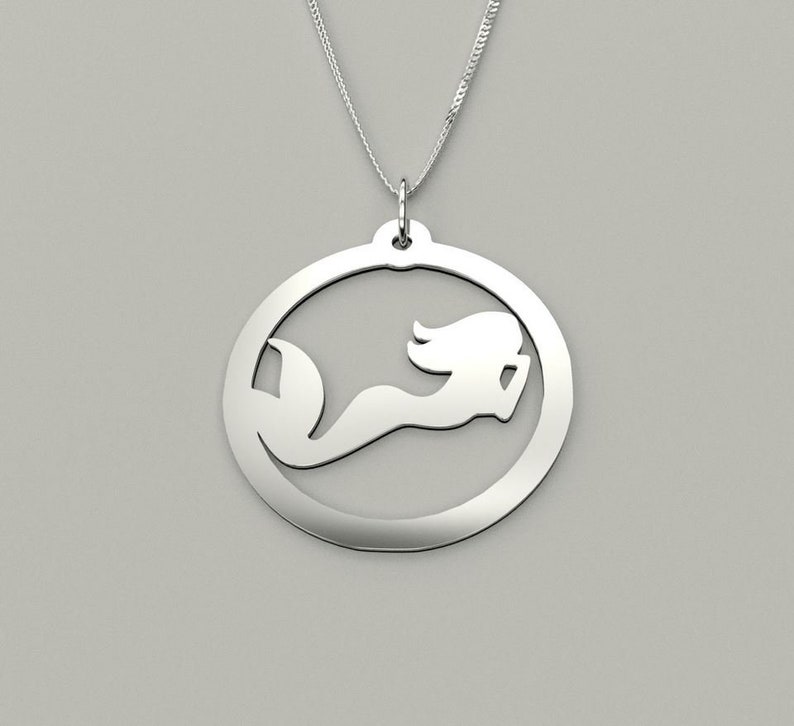 Mermaid available in 925 Sterling Silver 18 Karat Gold Plated or Silver Plated Necklace by JoyfulSilver