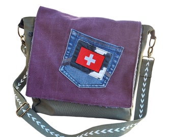 Canvas Shoulder Bag Messenger Bag Umhängetasche Crossbodybag Unisex