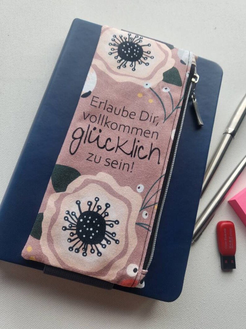 Stifte-Etui mit Gummi für Bulletjournal Stiftemäppchen für Notizbuch Bild 2