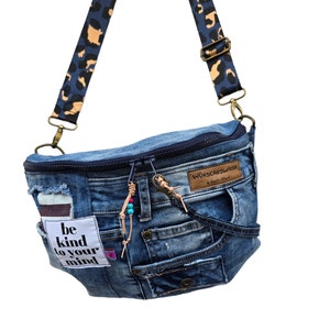 XL bum bag jeans upcycling hipbag belt bag belt bag crossbody bag waistbag bumbag fanny pack image 4