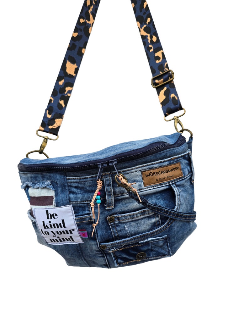 XL bum bag jeans upcycling hipbag belt bag belt bag crossbody bag waistbag bumbag fanny pack image 4