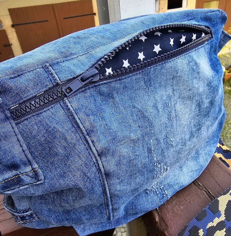 XL bum bag jeans upcycling hipbag belt bag belt bag crossbody bag waistbag bumbag fanny pack image 9