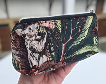 Cosmetic bag forest animals, beauty case, bag, organizer, pencil case