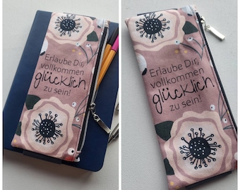 Stifte-Etui mit Gummi für Bulletjournal Stiftemäppchen für Notizbuch