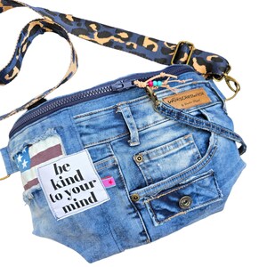 XL bum bag jeans upcycling hipbag belt bag belt bag crossbody bag waistbag bumbag fanny pack image 3