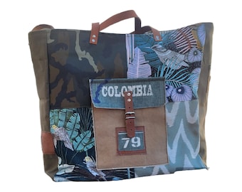 Shopping bag, canvas bag, XL bag, ethnic bag, beach bag, shoulder bag, shopper, handbag, business bag, school bag