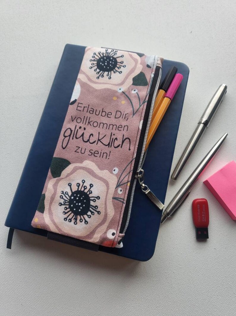 Stifte-Etui mit Gummi für Bulletjournal Stiftemäppchen für Notizbuch Bild 4