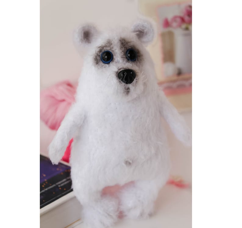 White bear Polars bear nursery Cute soft bear Soft white bear collectible bear lovers Bear as a gift Polar bear decor Decor Halloween