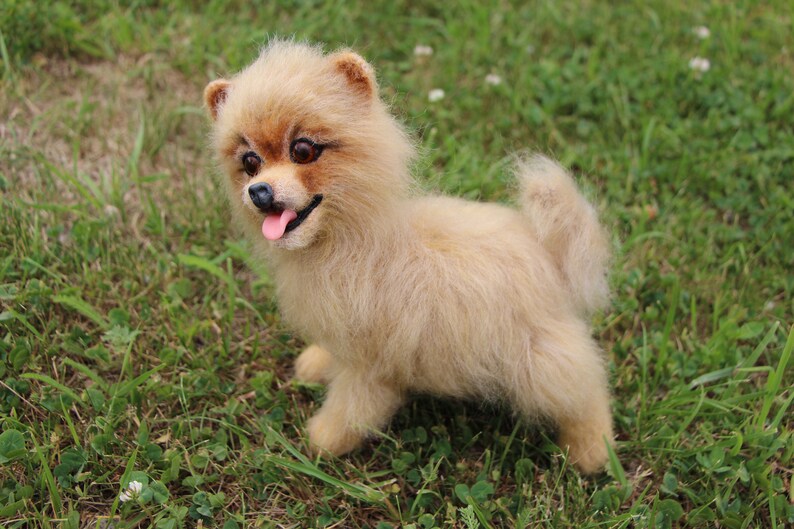 Pomeranian spitz toy puppy Handmade toy spitz Spitz interior Etsy