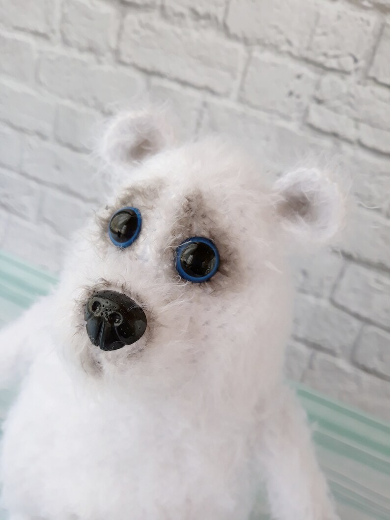 White bear Polars bear nursery Cute soft bear Soft white bear collectible bear lovers Bear as a gift Polar bear decor Decor Halloween