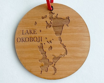 Lake Okoboji Circle Keepsake Ornament