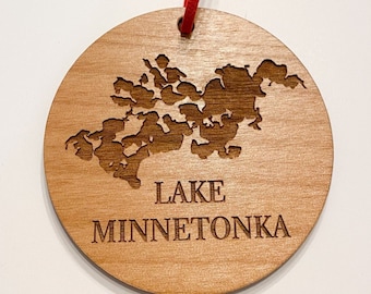 Lake Minnetonka Circle Christmas Ornament