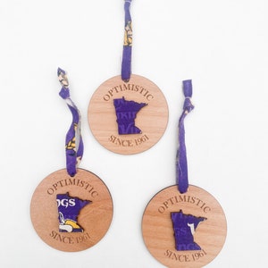 Minnesota Vikings football keepsake ornament - fan favorite.  Still waiting for a Superbowl win!