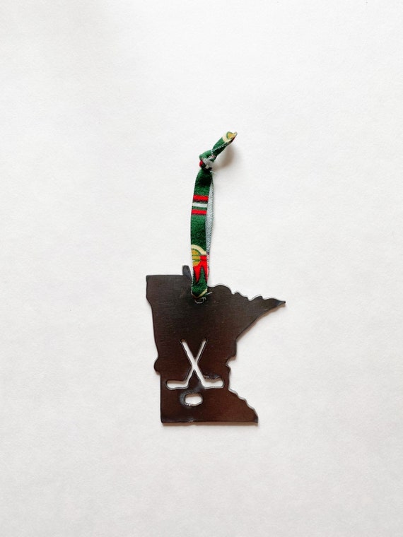 Minnesota Hockey USA steel keepsake ornament