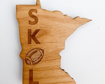 Minnesota SKOL Wood Magnet