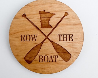 Minnesota Gophers Row the Boat Wooden Magnet