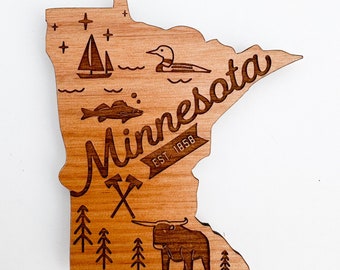 Paul Bunyan Minnesota Words Magnet