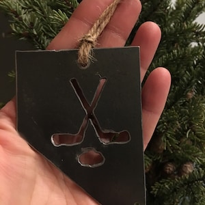 Nevada state steel hockey keepsake ornament