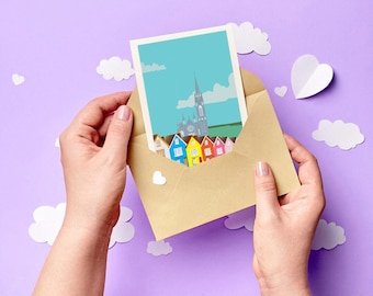 Cobh Cork Greeting Card - Irish Eco Friendly Cards - Irish Cards - Cobh Mini Art Print
