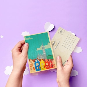 Carte postale en bois - Cobh, Co. Cork, Irlande - Cartes de voeux irlandaises - Cadeaux irlandais