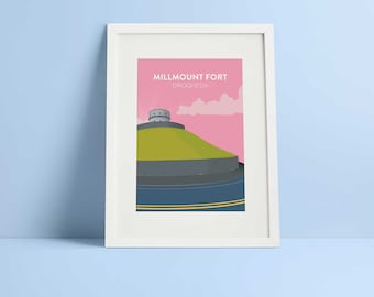 Millmount Fort Print - Irish Prints - Giclée Print - Irish Poster - Drogheda Louth Poster