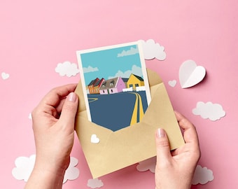 Doolin Ireland Greeting Card: Eco-Friendly Irish Art Card - Doolin Mini Art Print