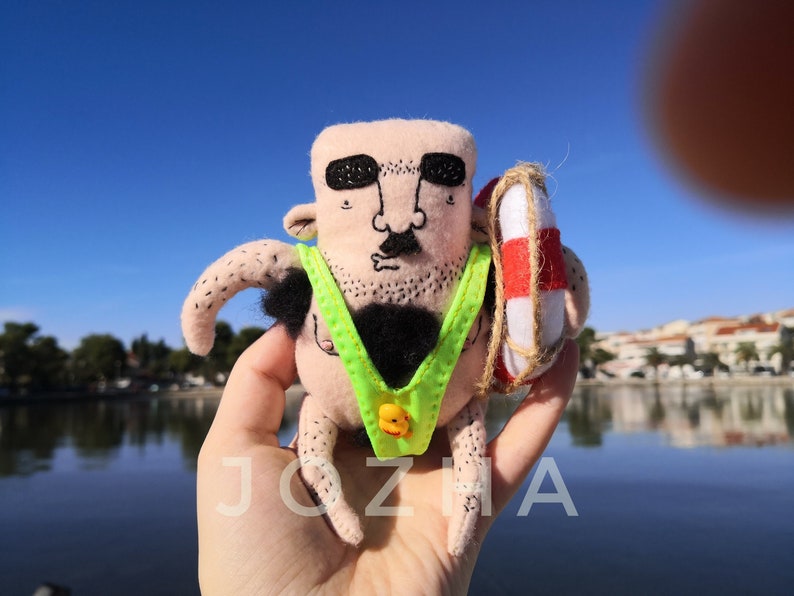 Hairy Swimmer in Mankini, Adult Plush Toy With Penis, Naughty Gift for