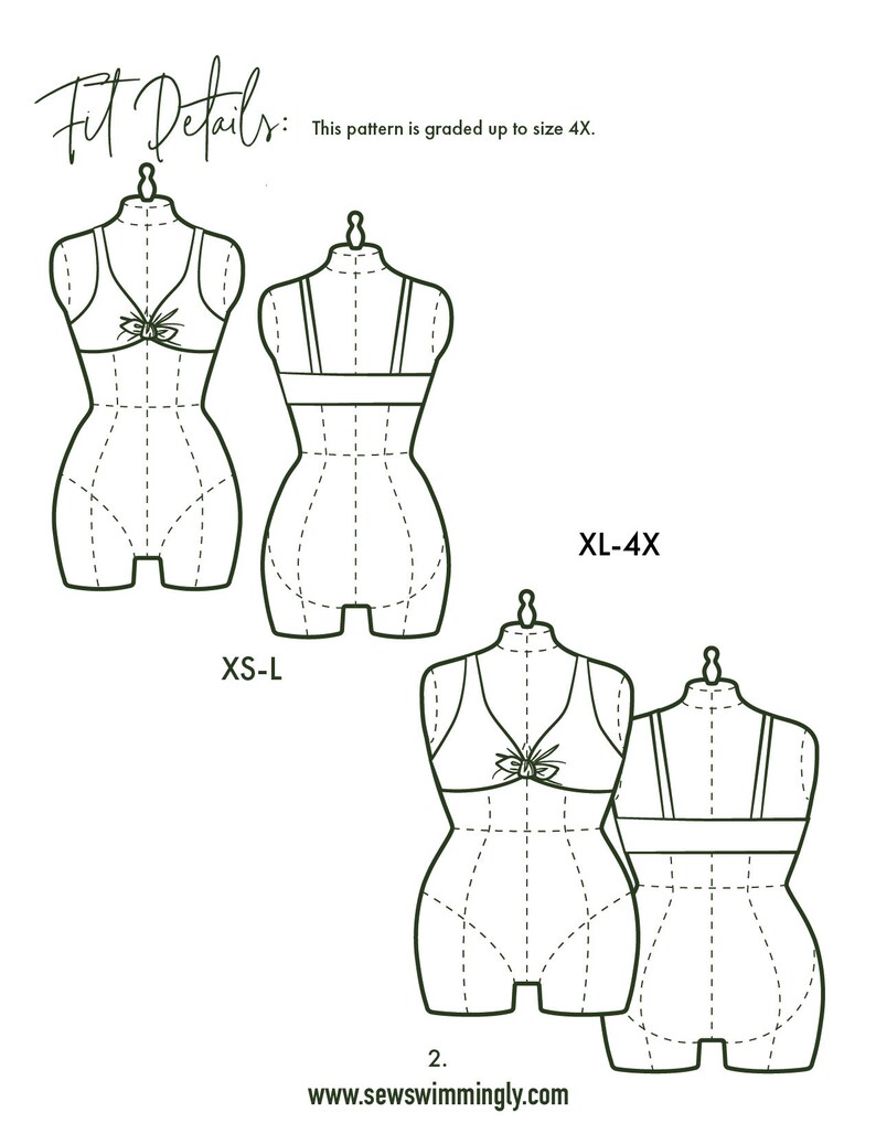 Reversible Bikini Top Sewing Pattern PDF Women's Swimsuit Etsy Australia