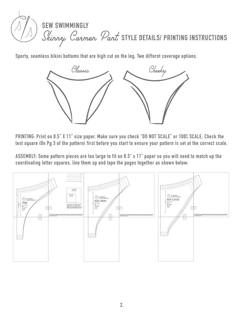 Reversible Bikini Bottoms Sewing Pattern PDF Women's | Etsy