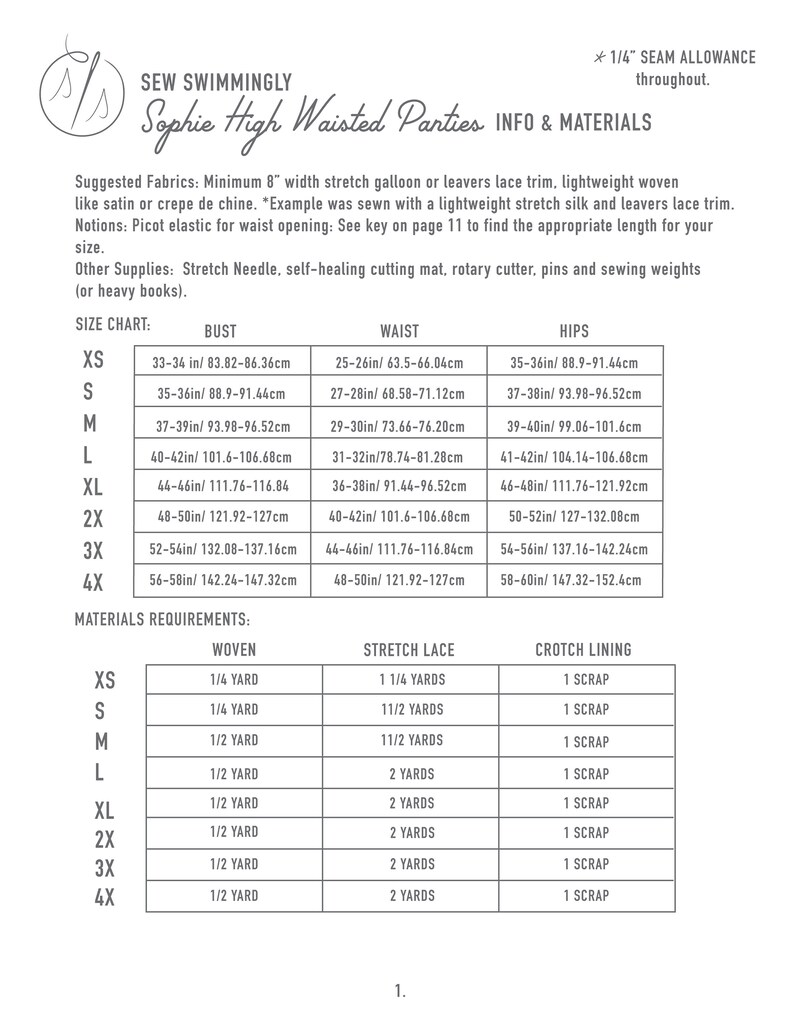 High Waisted Panties Sewing Pattern PDF Panty Sewing Pattern Etsy UK