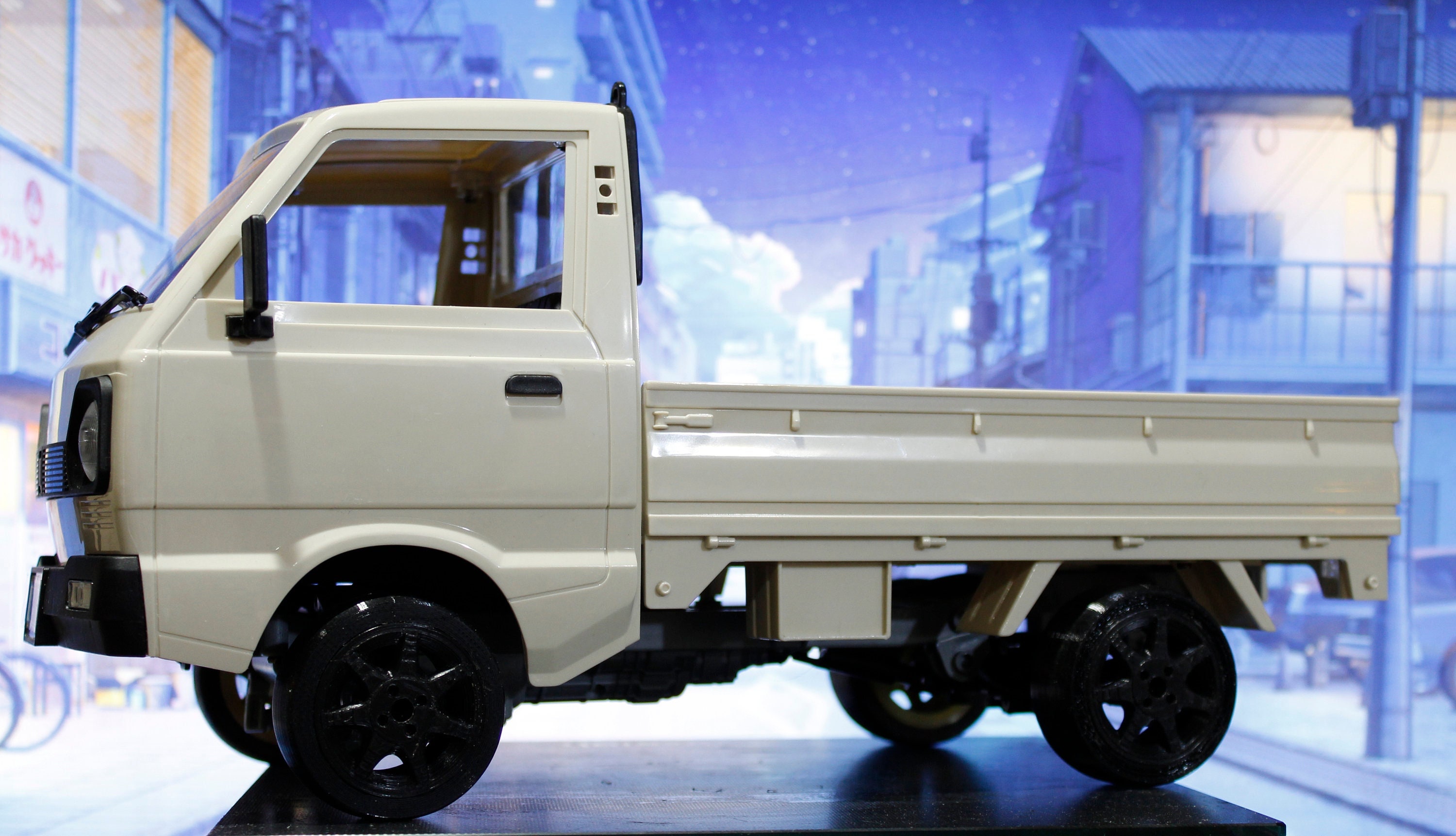 WHEELS ONLY! 4x Drift Wheels/tires WPL D12 Kei Truck 1:10
