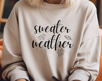 Sudadera de clima suéter, sudadera de invierno, sudadera de otoño, sudadera de mujer de temporada acogedora, sudadera de clima frío, sudadera de otoño